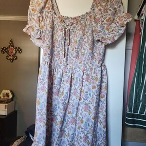 Floral Puff Sleeve Dress